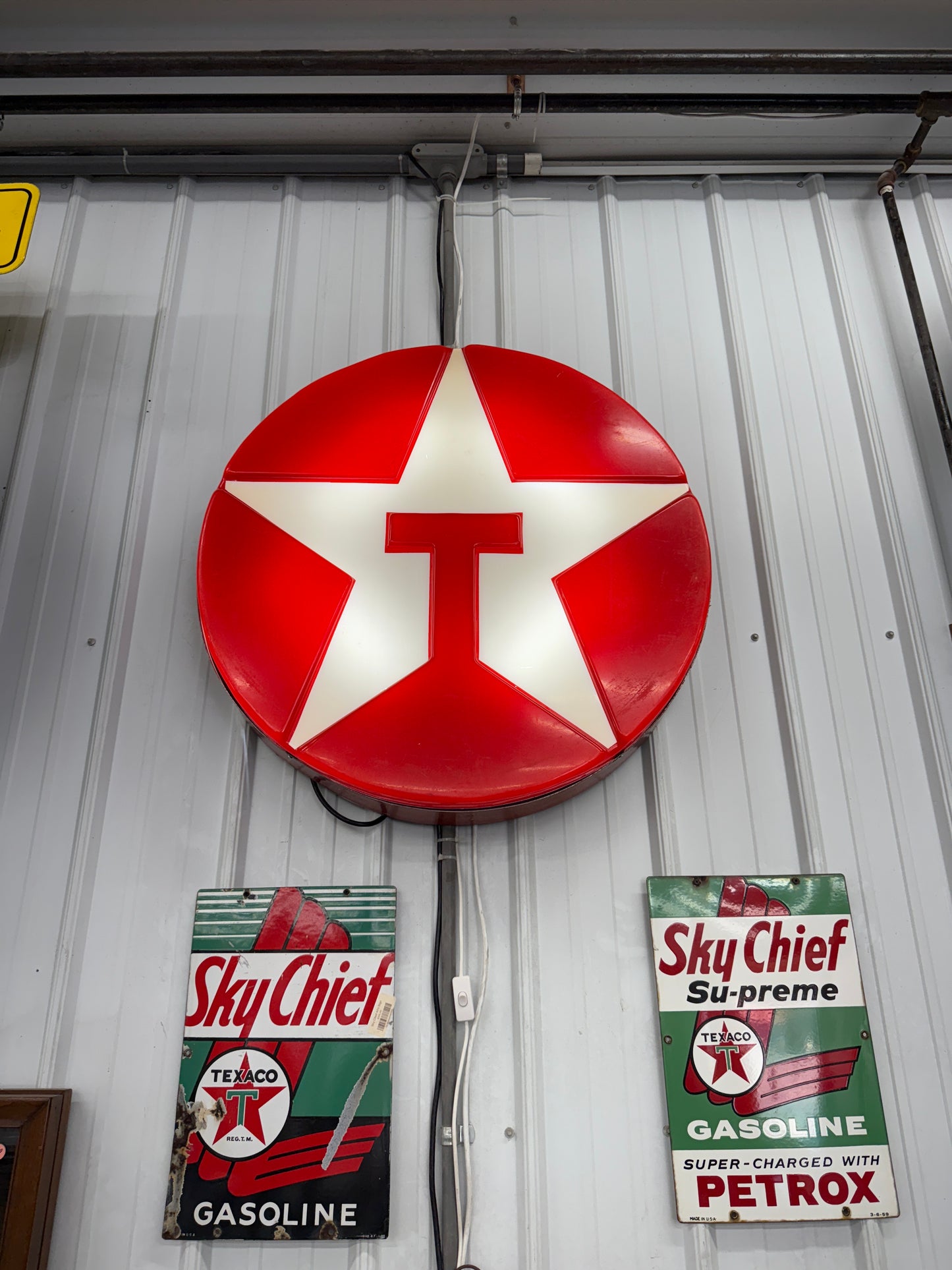 Texaco Service Station Light up Sign Vintage