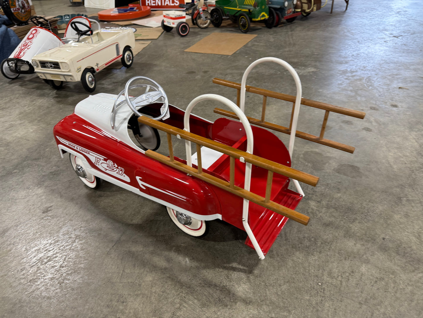 AMF Hook and Ladder Fire Truck Pedal Car - Restored