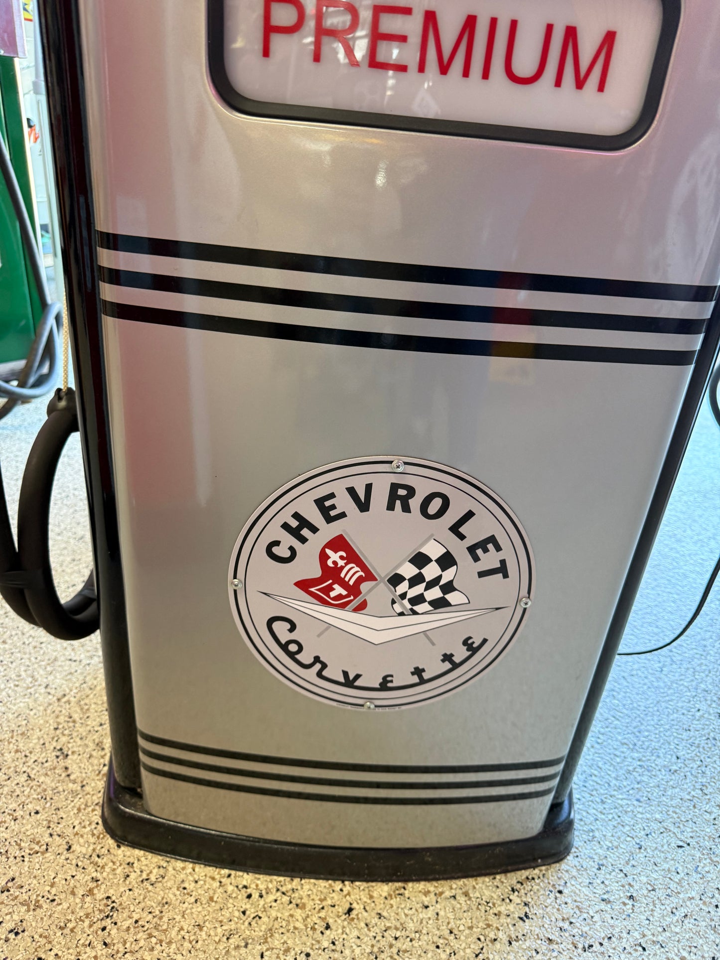 Corvette Gasoline Pump with Chevrolet Corvette Globe