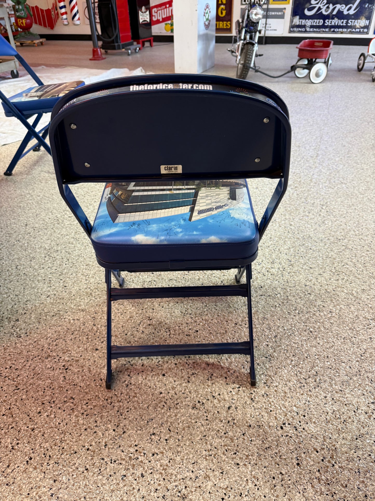 Autographed Evansville Ford Center Folding Stadium Seat - 2