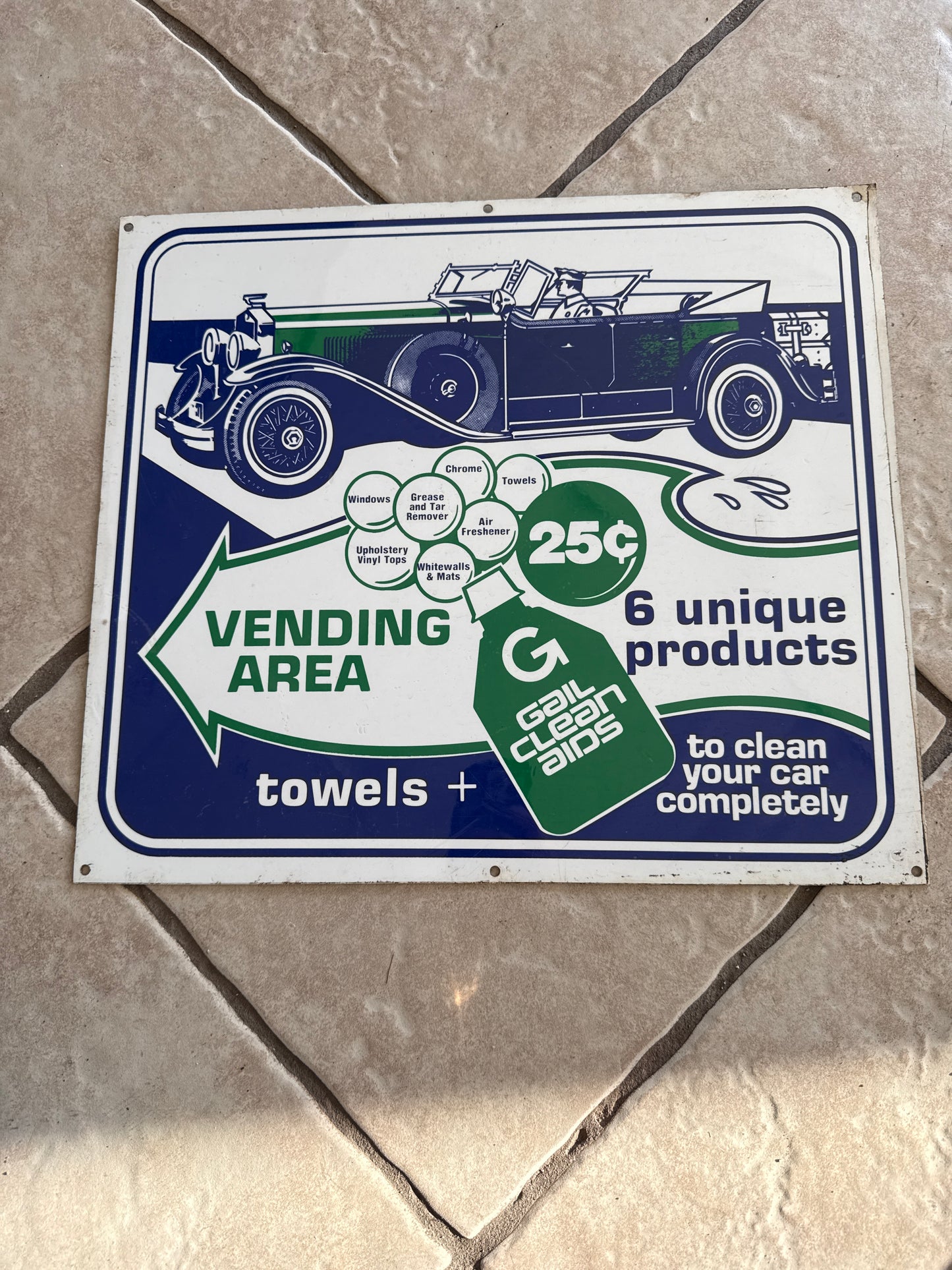 Gail Clean Aids w/Auto Graphics SST Sign B