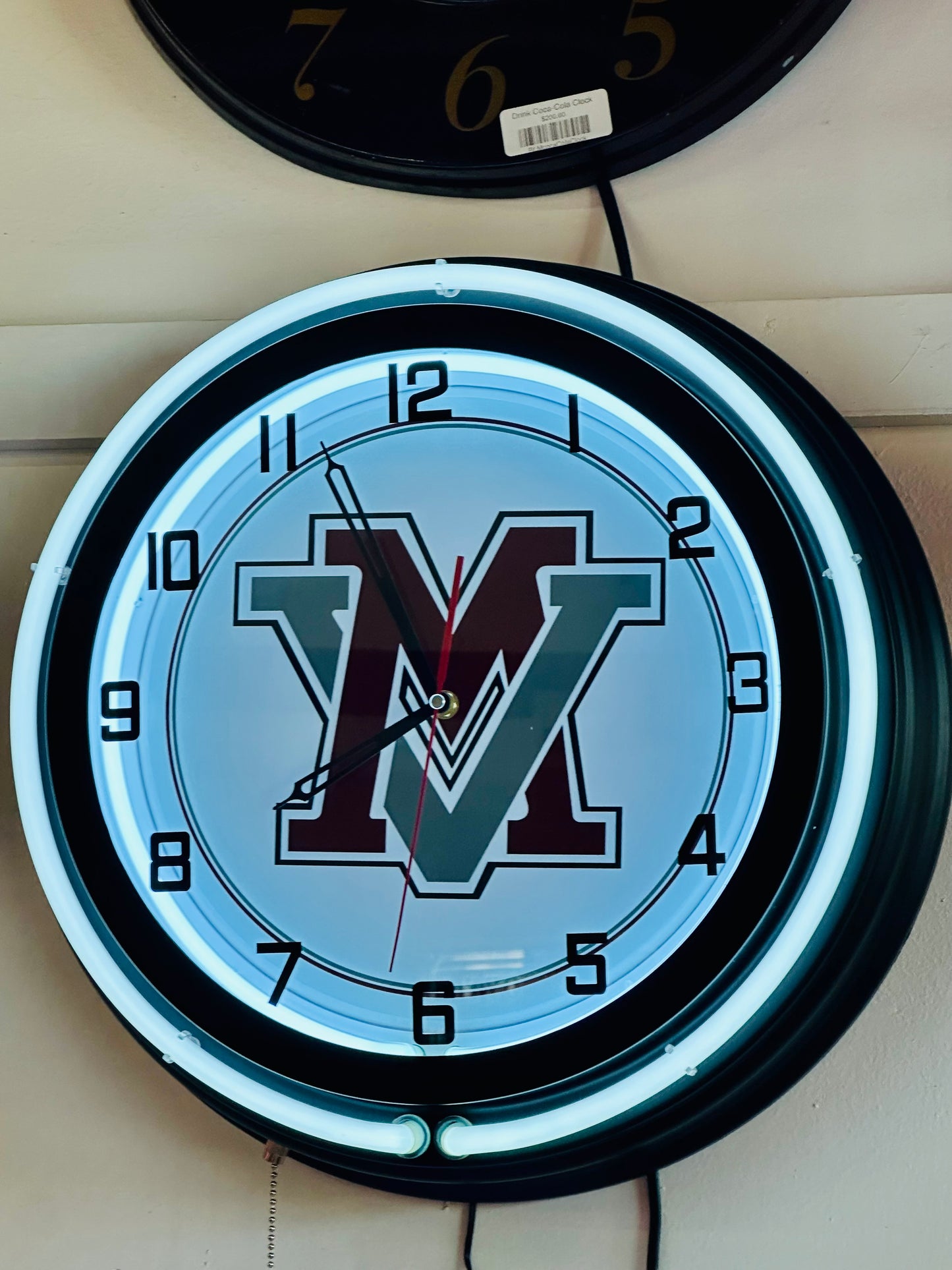 Mount Vernon "MV" Custom Neon Clock