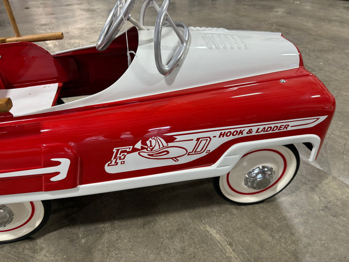 AMF Hook and Ladder Fire Truck Pedal Car - Restored