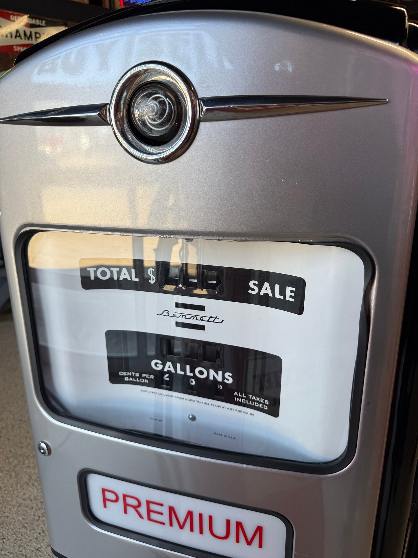 Corvette Gasoline Pump with Chevrolet Corvette Globe