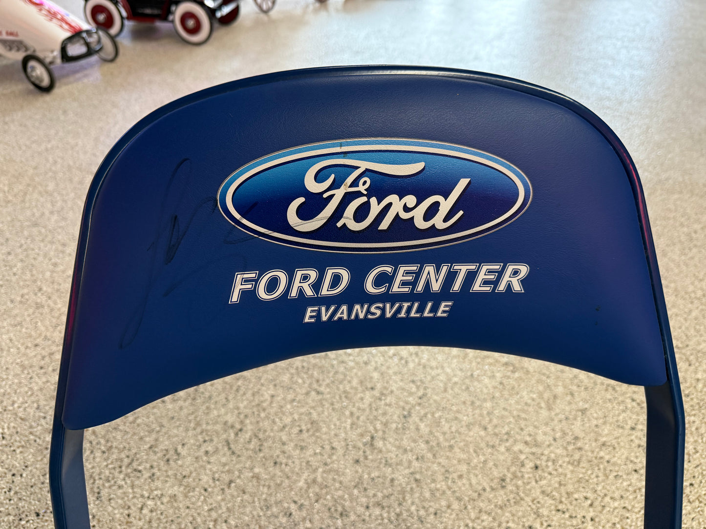 Autographed Evansville Ford Center Folding Stadium Seat - 1