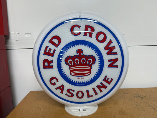 Red Crown Gas Pump Globe