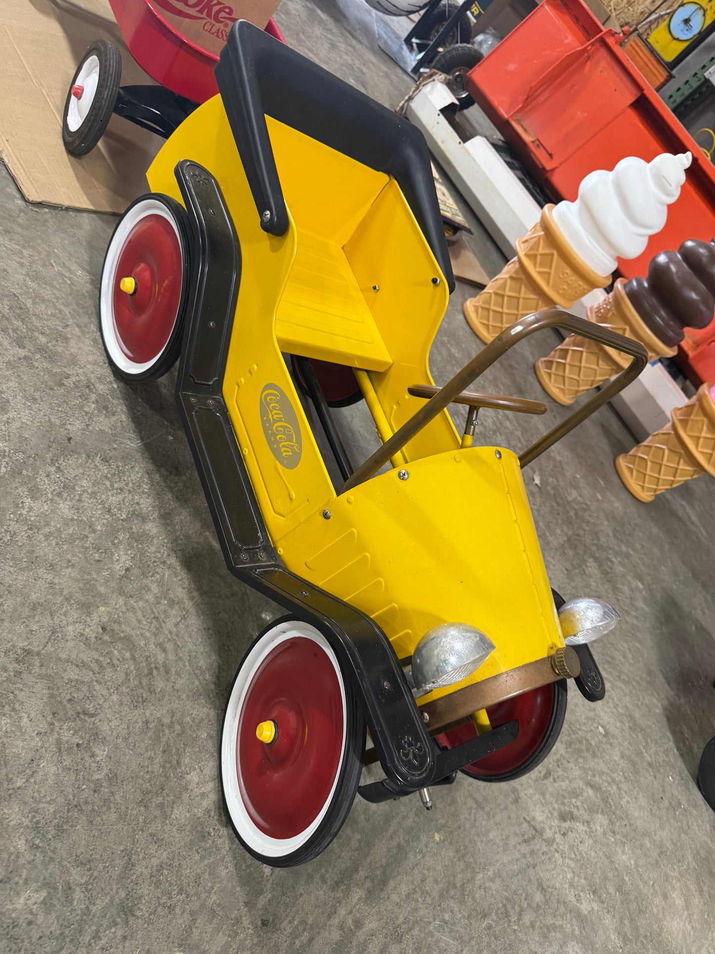 Coca-Cola Pedal Car with Wagon