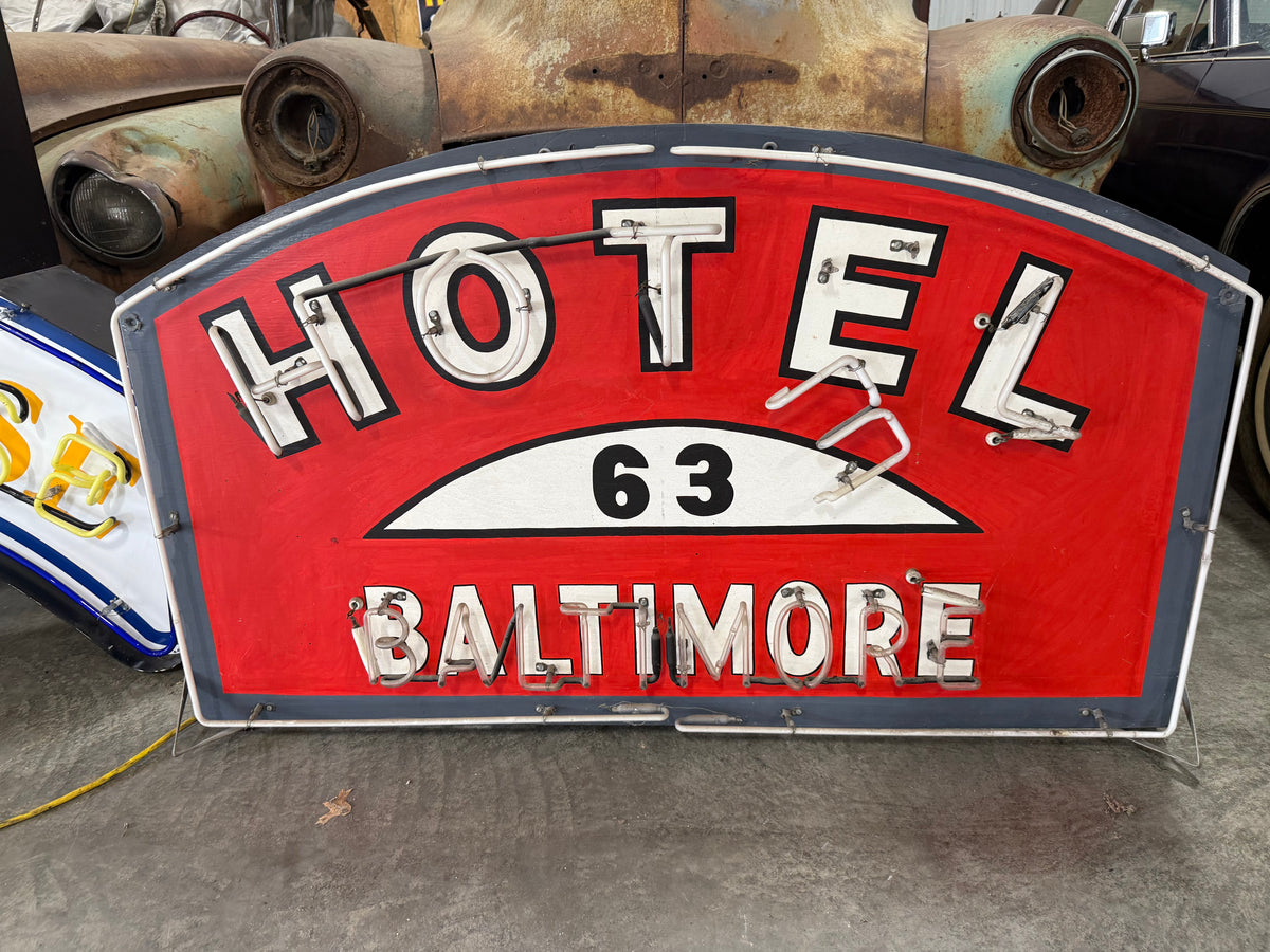 Hotel 63 Baltimore Neon Sign