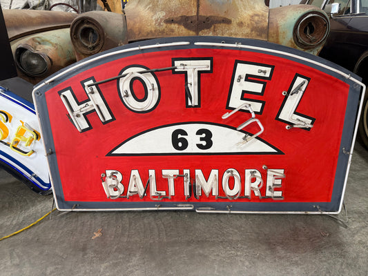 Hotel 63 Baltimore Neon Sign