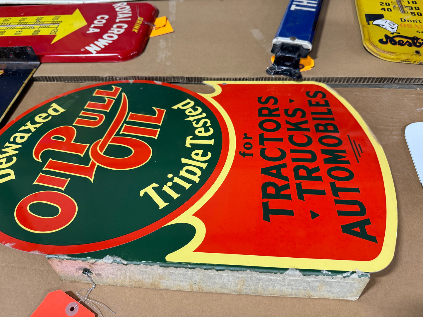 Oil Pull Flange Sign