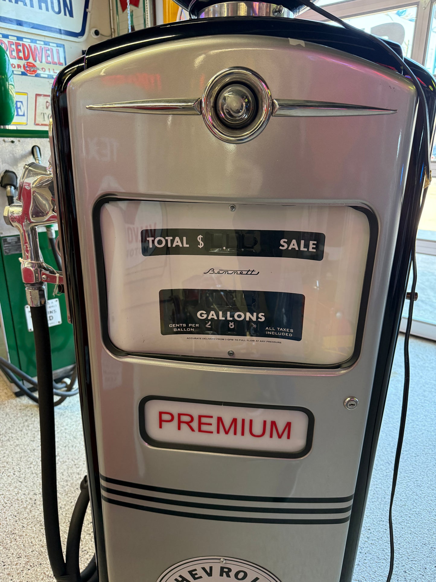 Corvette Gasoline Pump with Chevrolet Corvette Globe