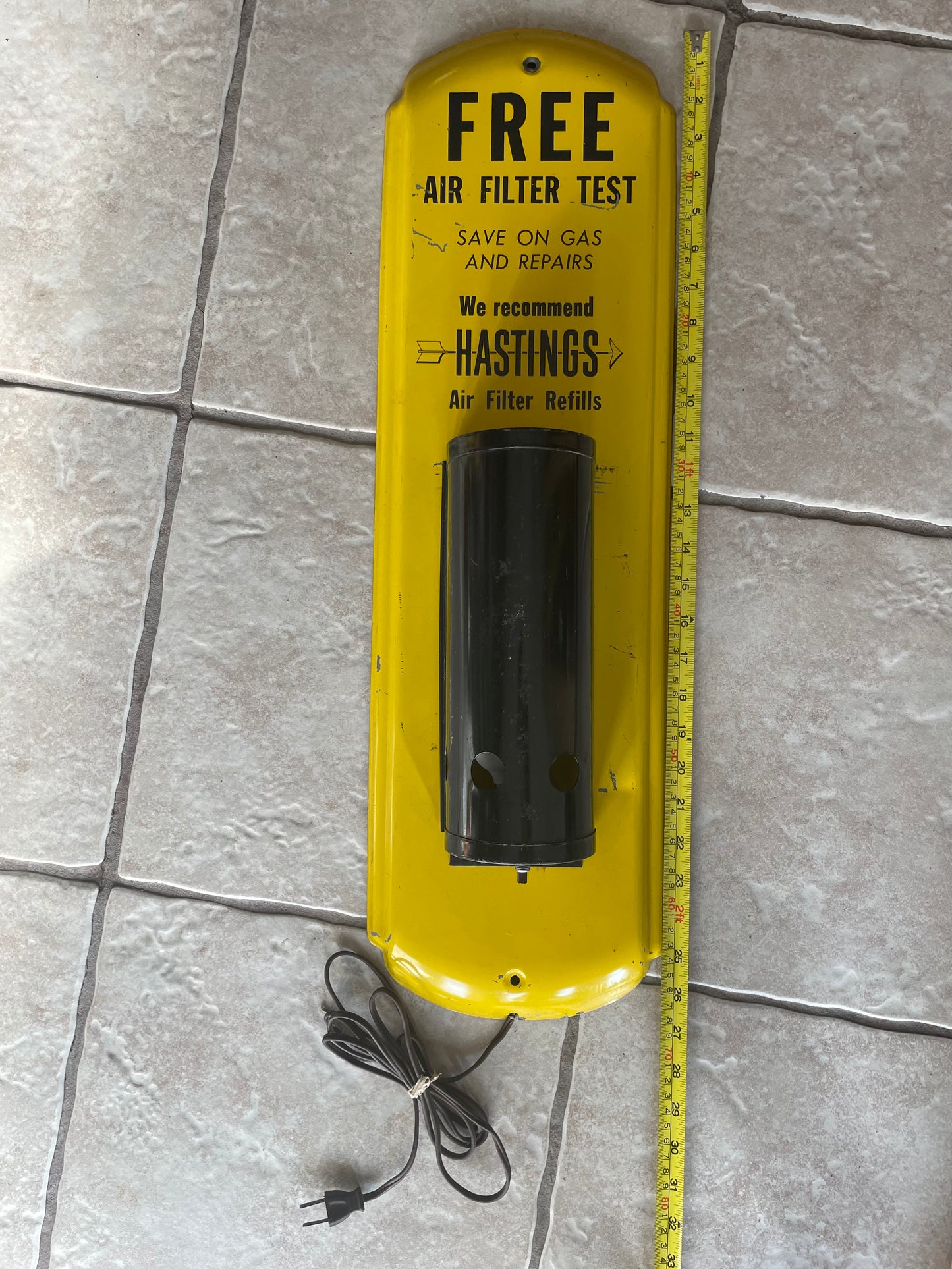 FREE Air Filter Test sign w/ Light