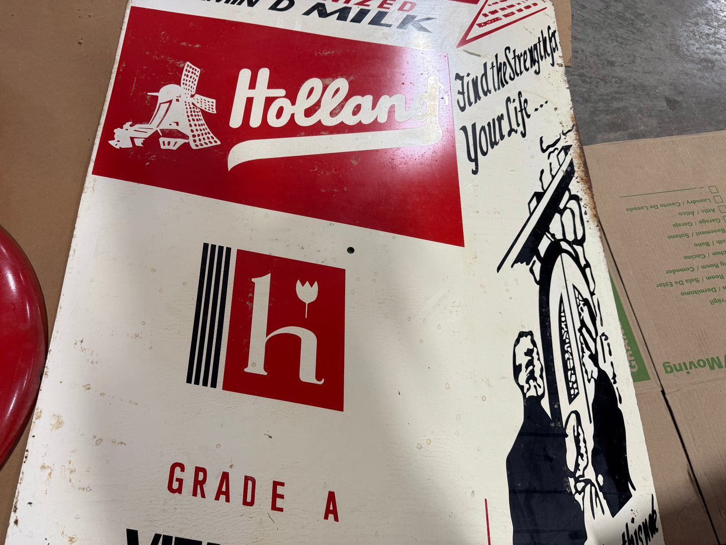 Holland Milk Carton Cutout SSP Sign