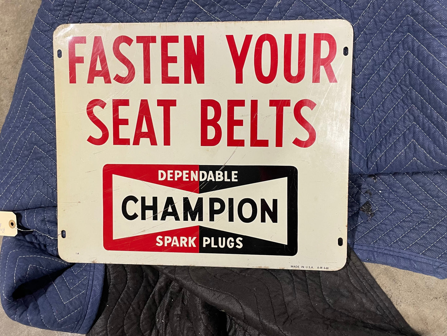 Champion "Fasten Your Seatbelts" DSP Sign