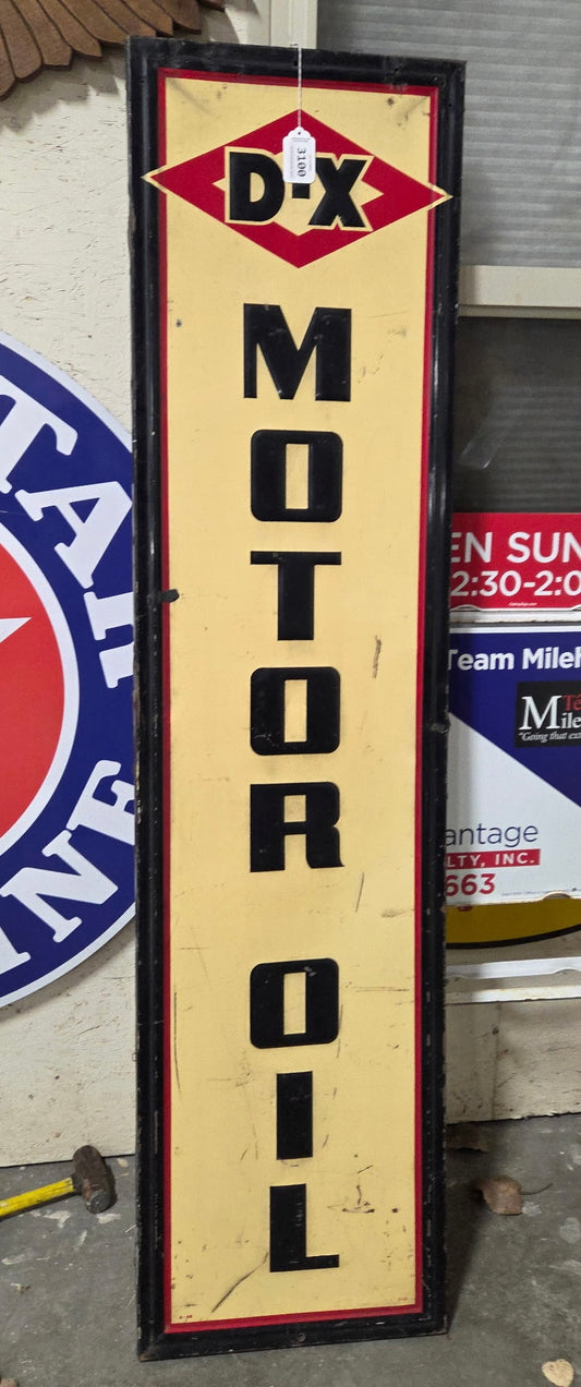 DX Motor Oil 6ft SST Embossed Vertical Sign