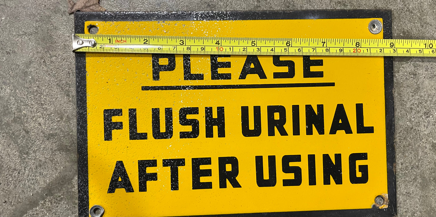 Flush Urinal Sign - Yellow