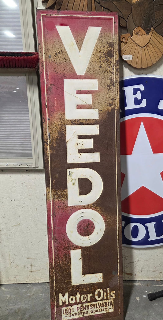 Veedol Motor Oils 6ft SST Embossed Vertical Sign