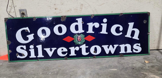 Goodrich Silvertowns Tires w/Logo SSP Advertising Sign TAC authenticated