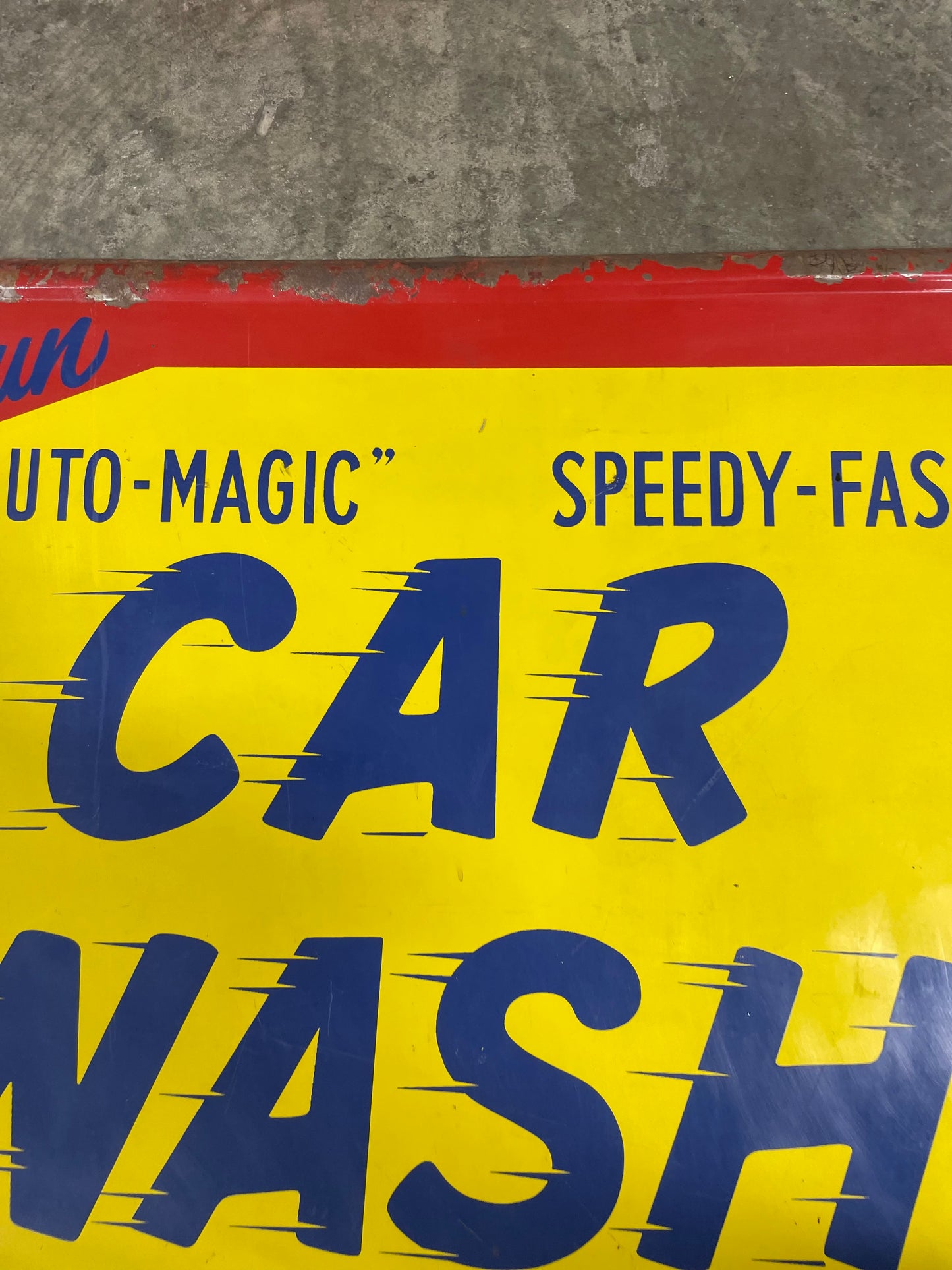 Car Wash w/ Purple Magic Sign