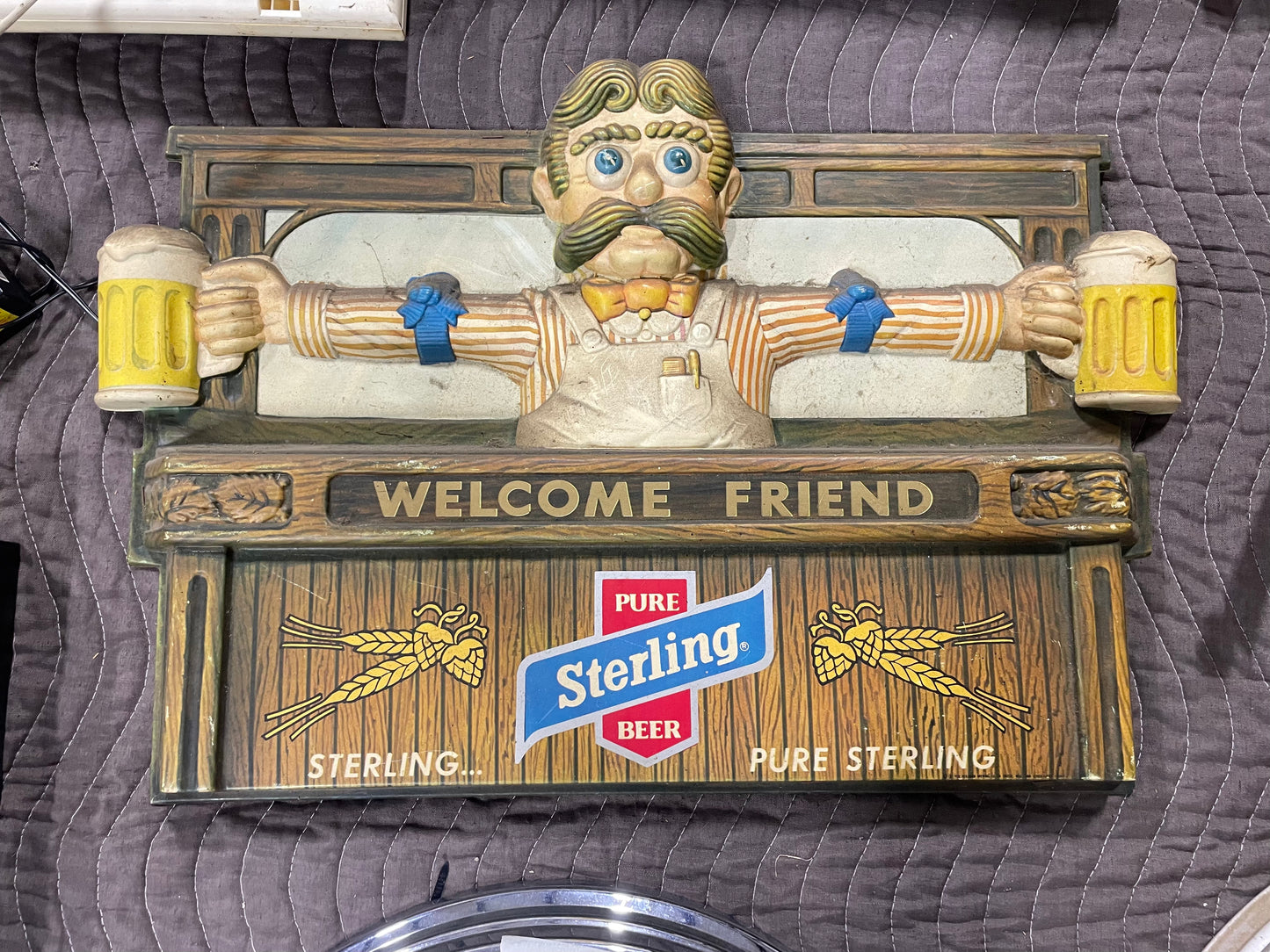 Sterling Beer Plastic Molded Sign