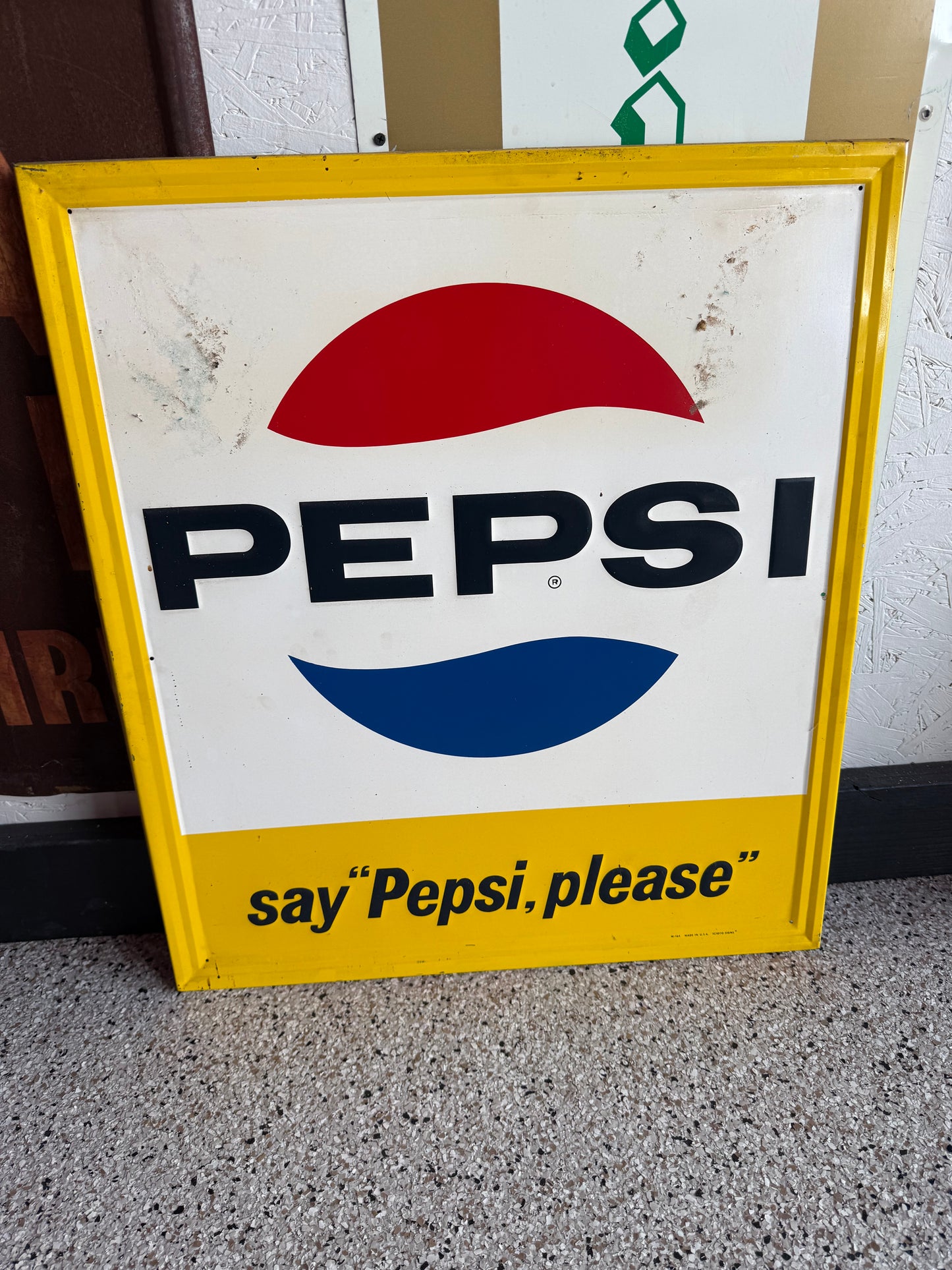 Pepsi Single Sided Sign with raised edges