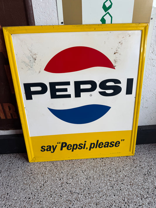 Pepsi Single Sided Sign with raised edges