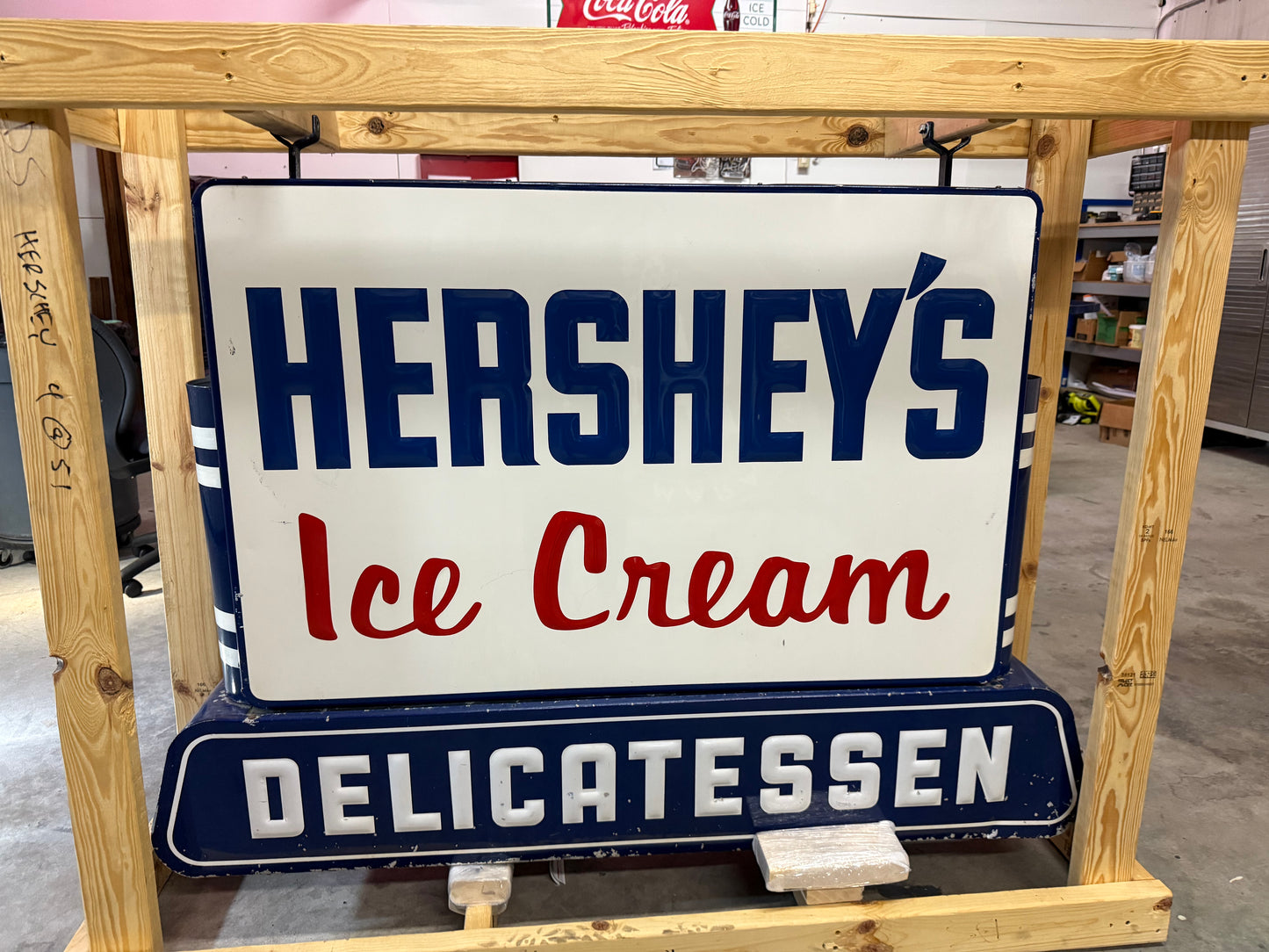 Hershey Ice Cream Double Sided Hanging Sign with Bracket