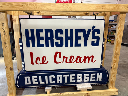 Hershey Ice Cream Double Sided Hanging Sign with Bracket