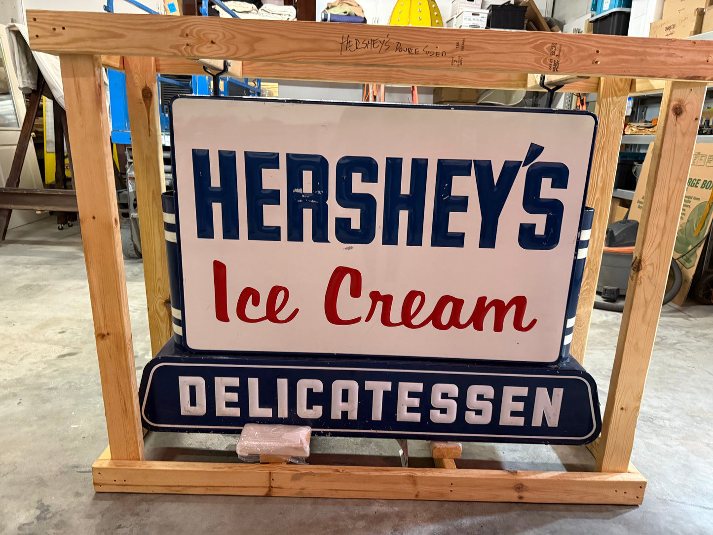 Hershey Ice Cream Double Sided Hanging Sign with Bracket