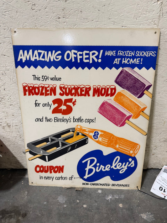 Bireley's Frozen Sucker Mold Sign