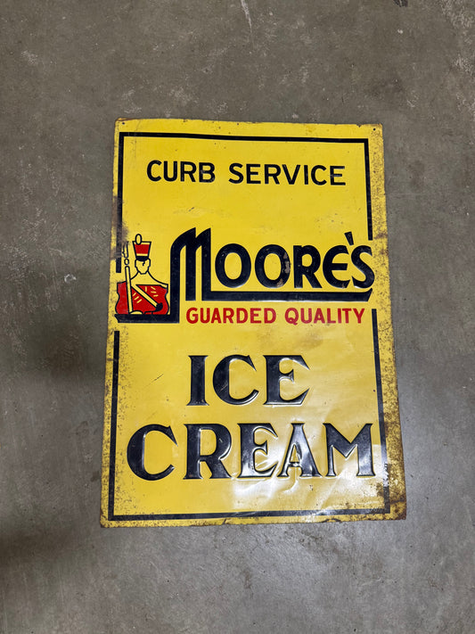 Moore's Guarded Quality Ice Cream Sign