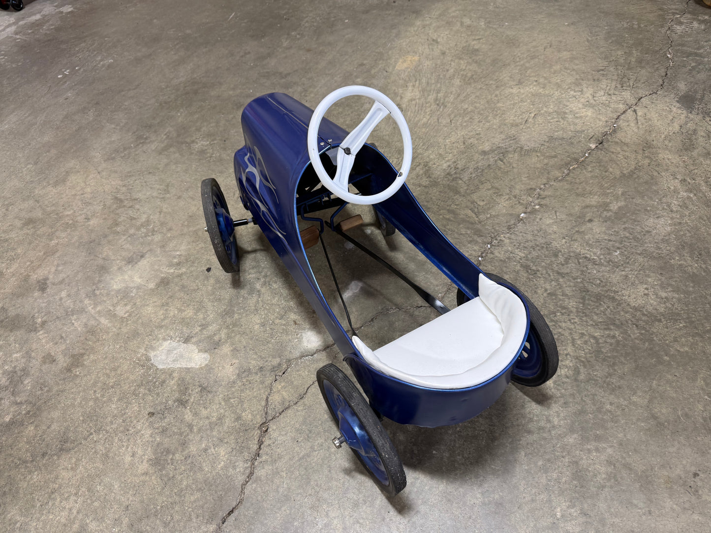 Hot Rod Blue Pedal Car