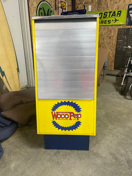 Woco Pep Seloil Oil can Service Cabinet