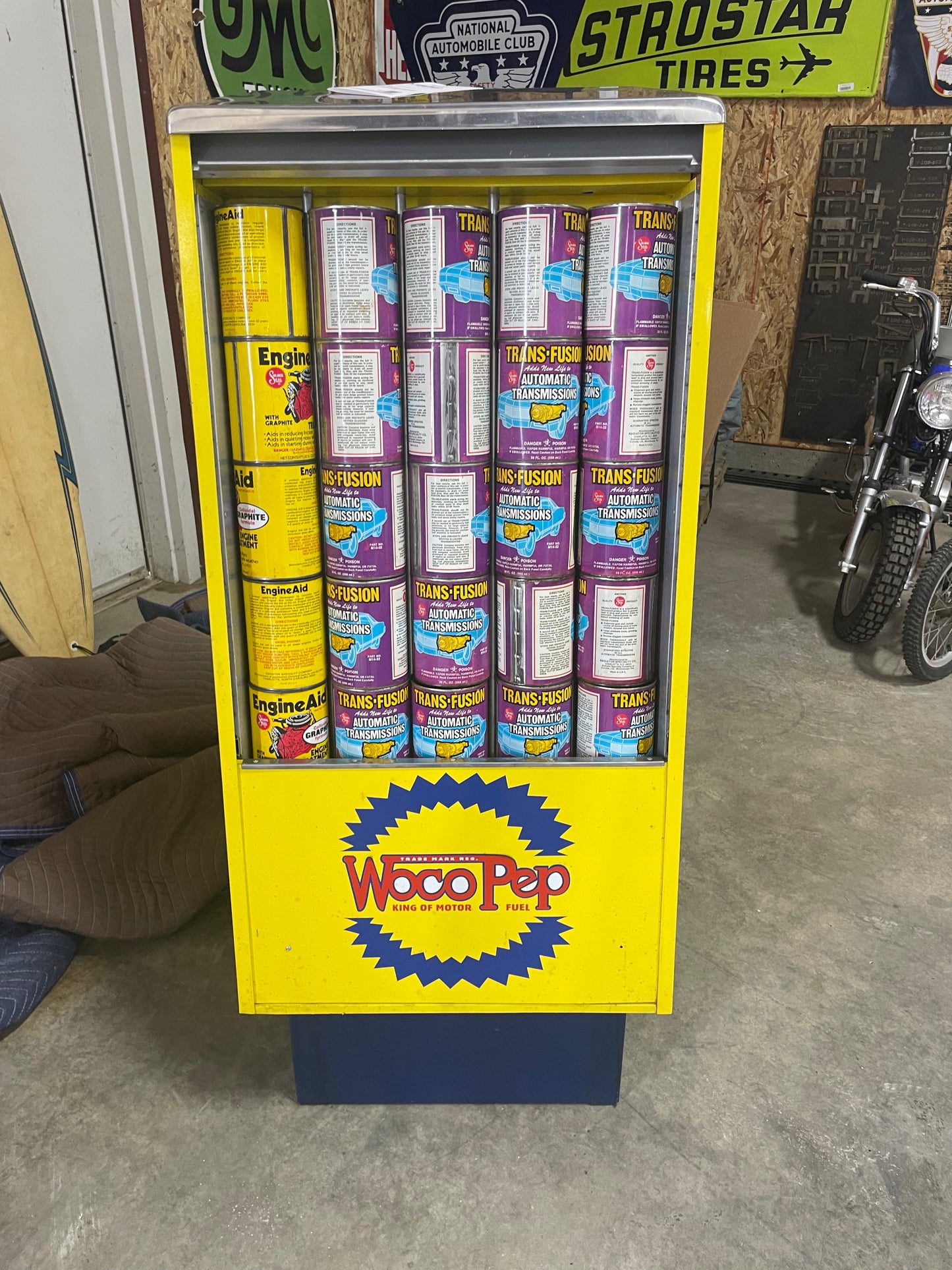 Woco Pep Seloil Oil can Service Cabinet