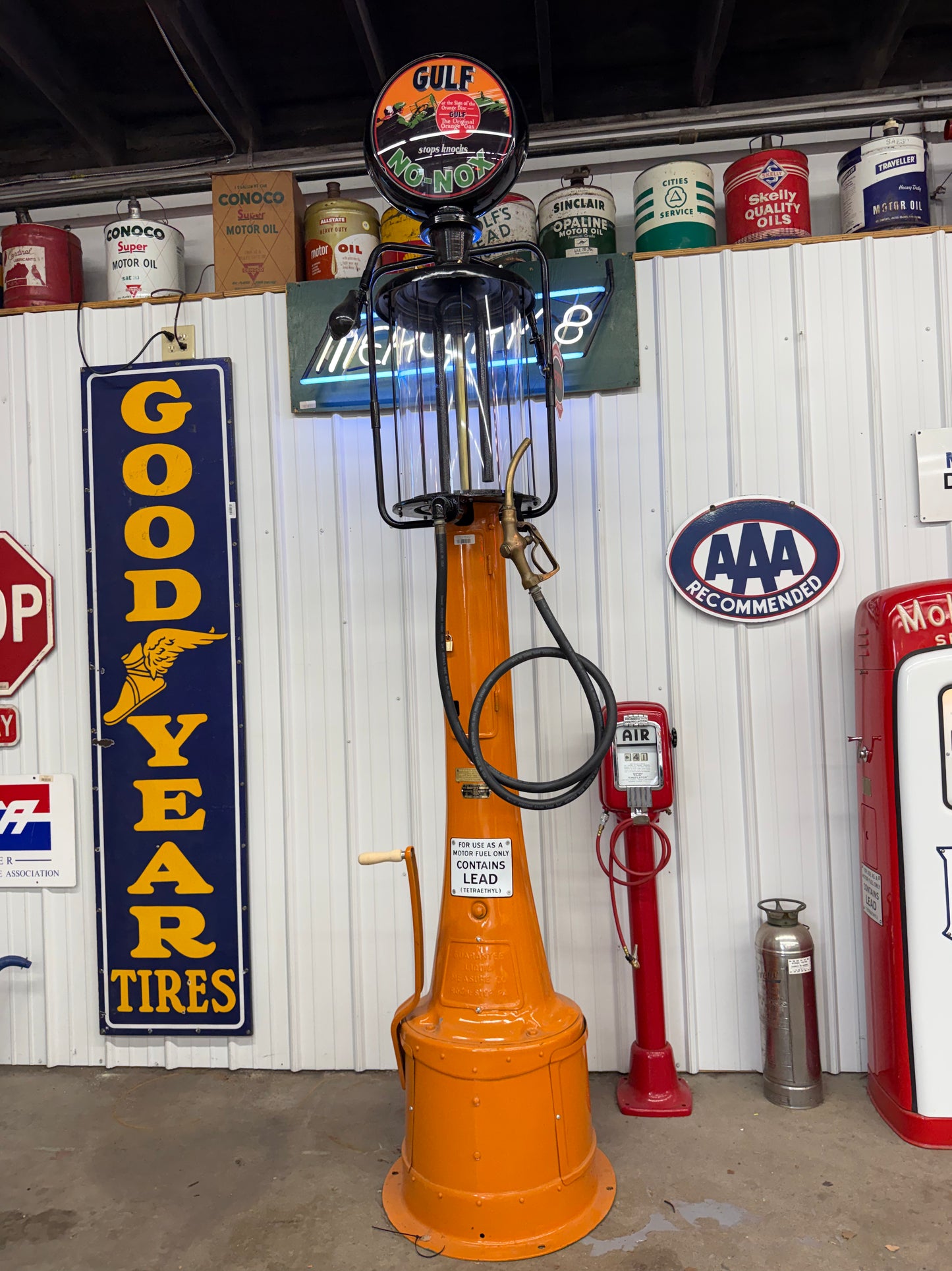 Gulf Branded Fry Visible Gas Pump