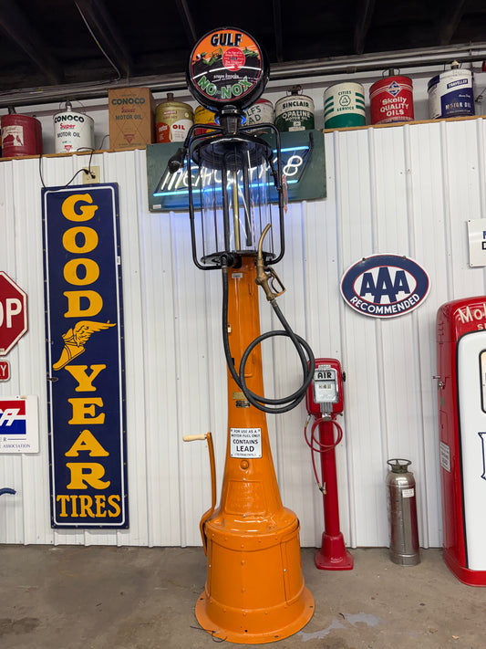 Gulf Branded Fry Visible Gas Pump
