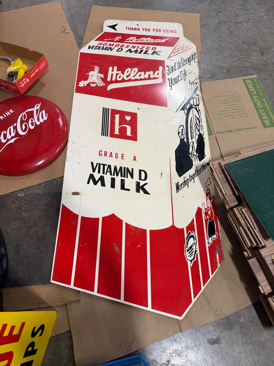 Holland Milk Carton Cutout SSP Sign