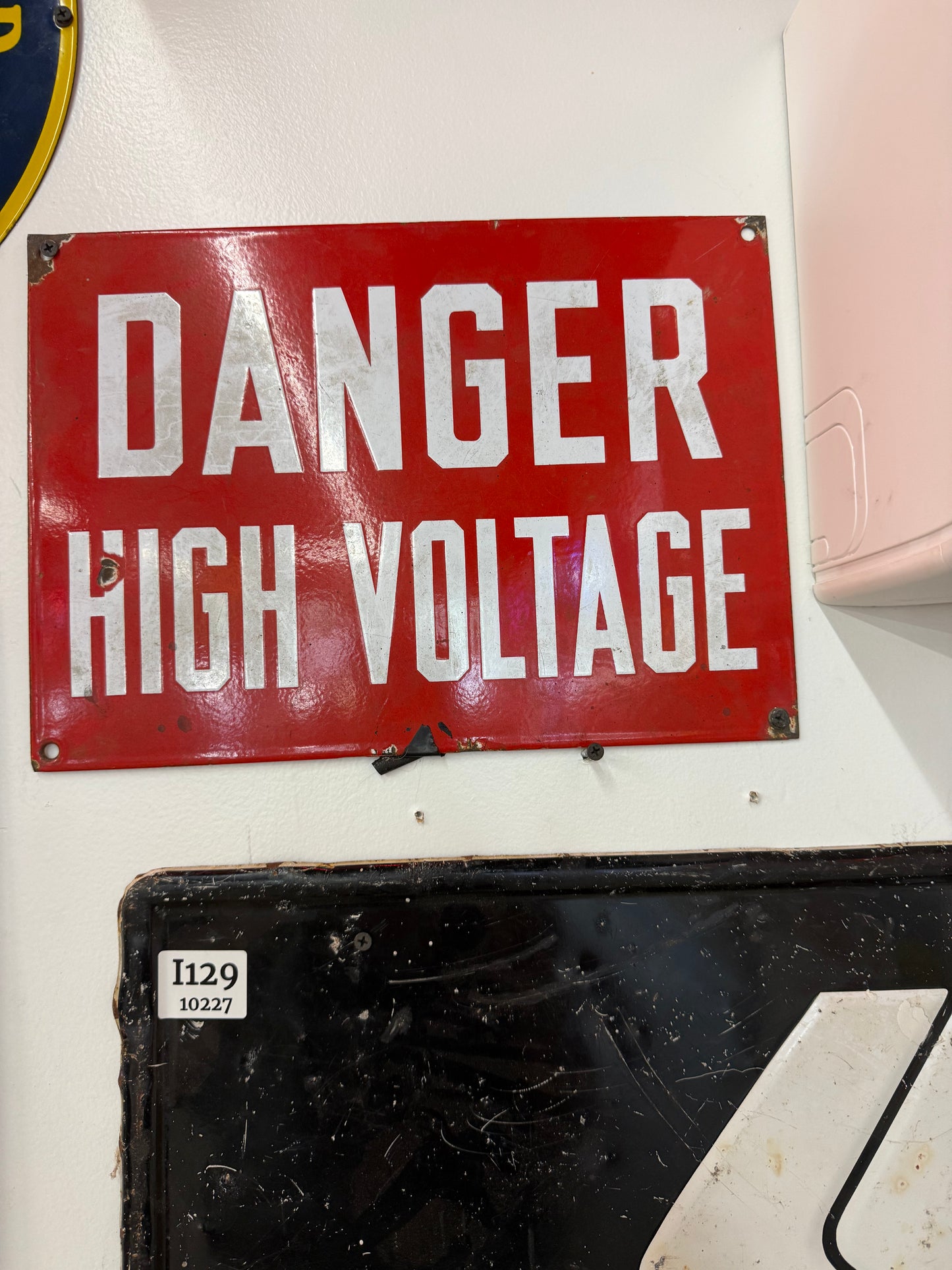 Danger High Voltage Porcelain Sign