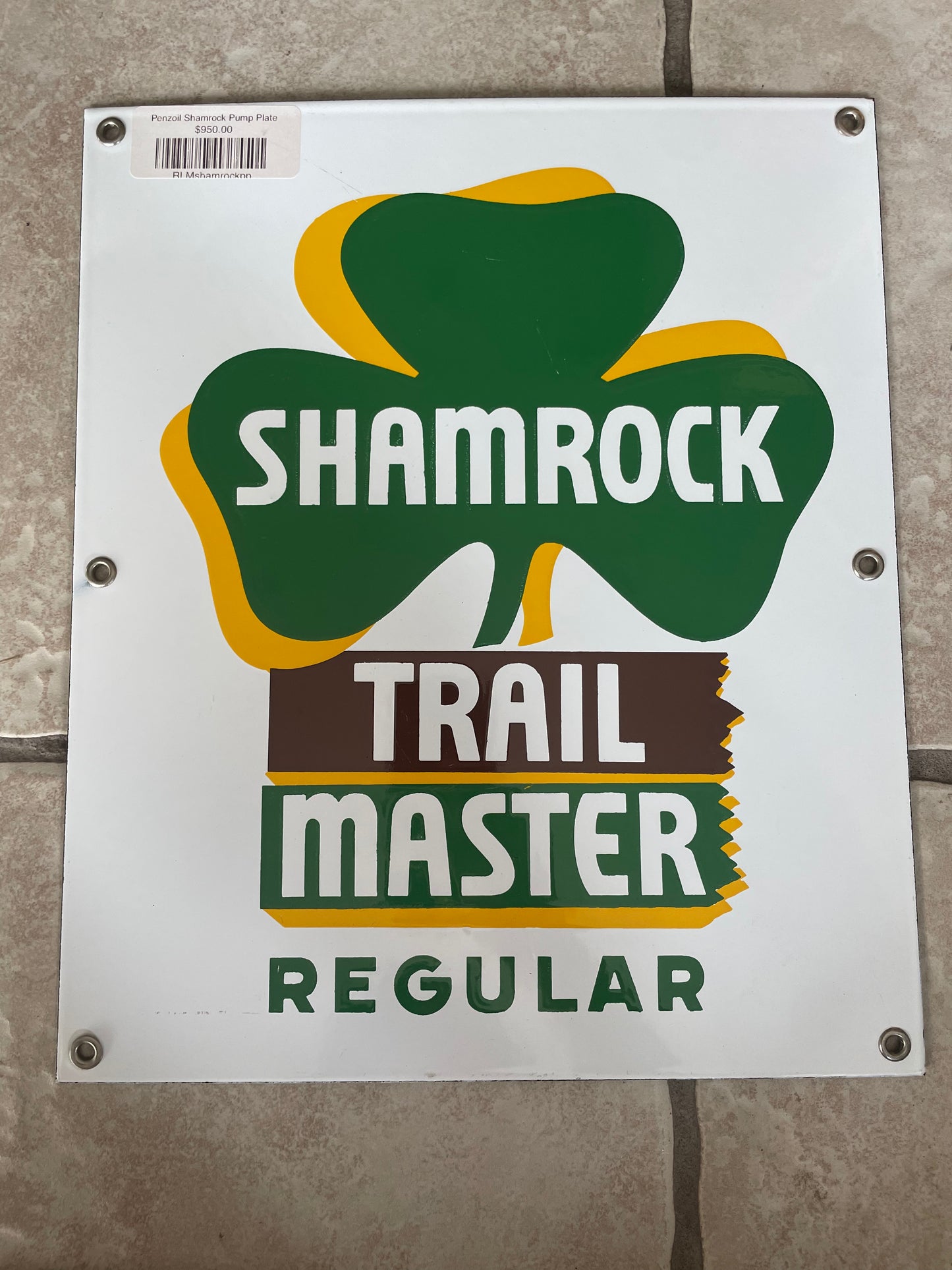 Pennzoil SSP Shamrock Pump Plate