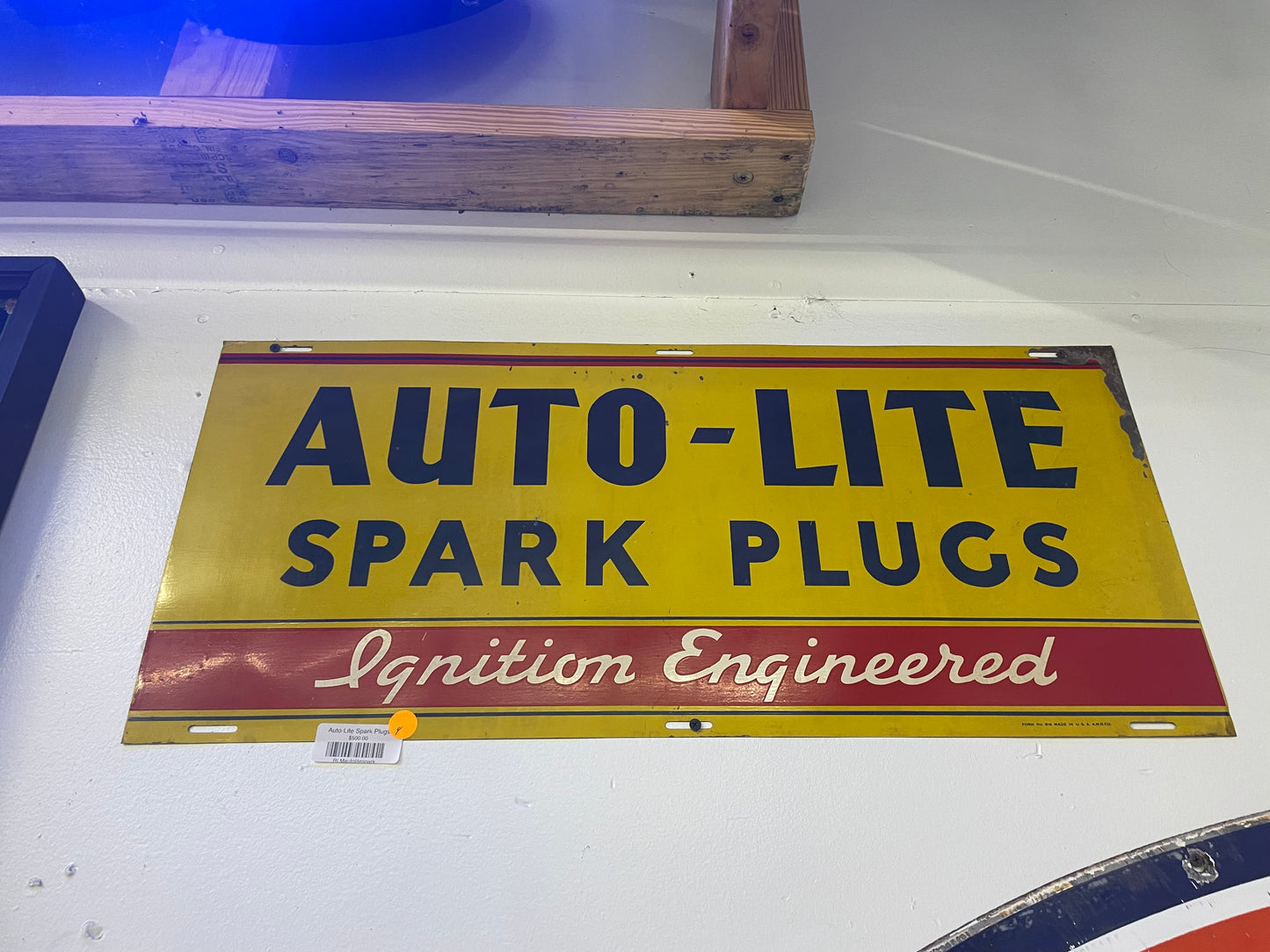 Auto-Lite Spark Plugs Tin Tacker