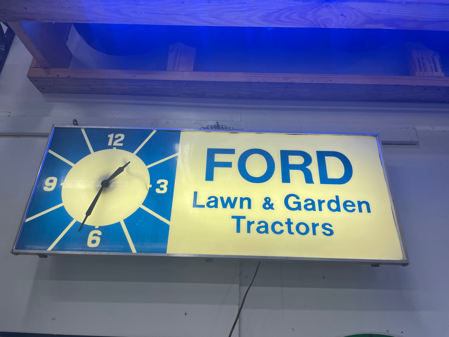 Ford Lawn and Tractor Sales Lighted Clock