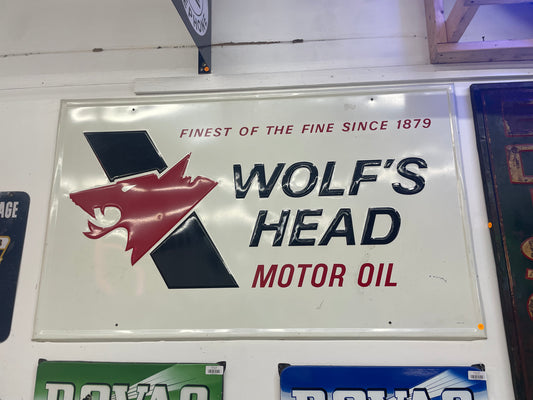 Wolfes Head Tin Sign