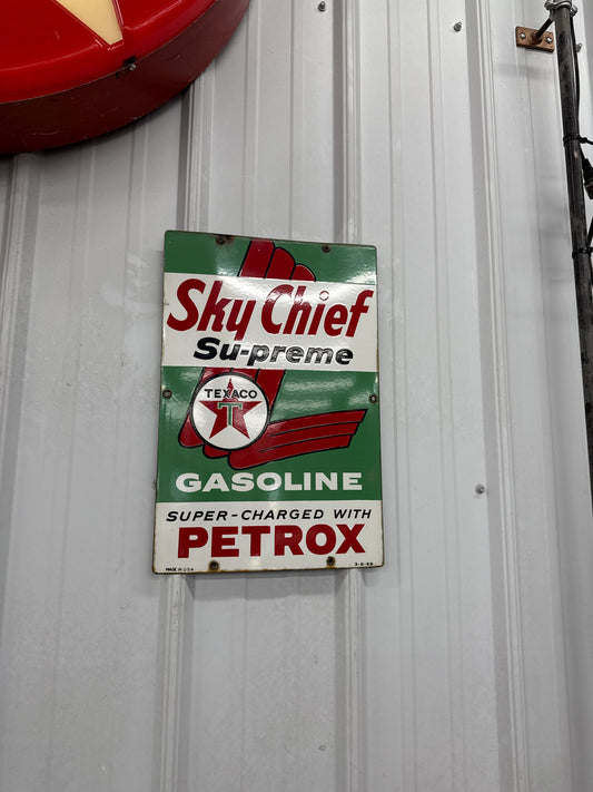 Sky Chief Su-preme Gasoline - Super-Charged with Petrox Pump Plate  @ACT