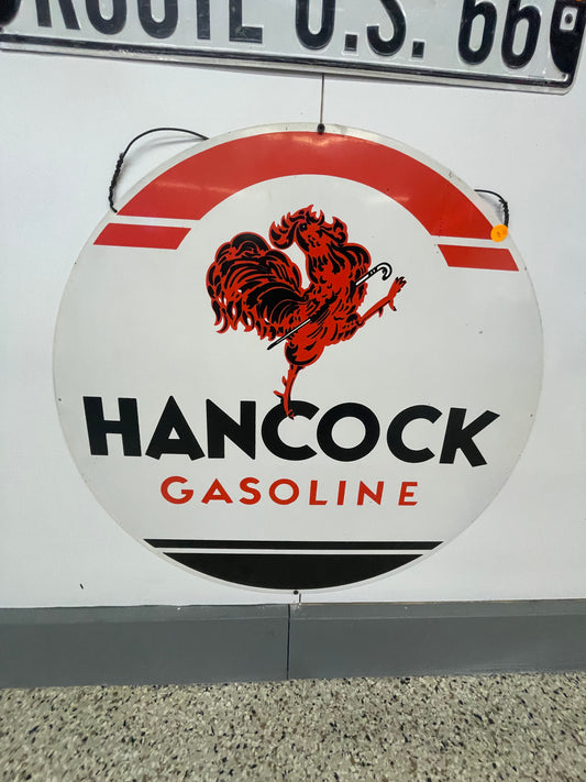 Hancock Gasoline SS Sign