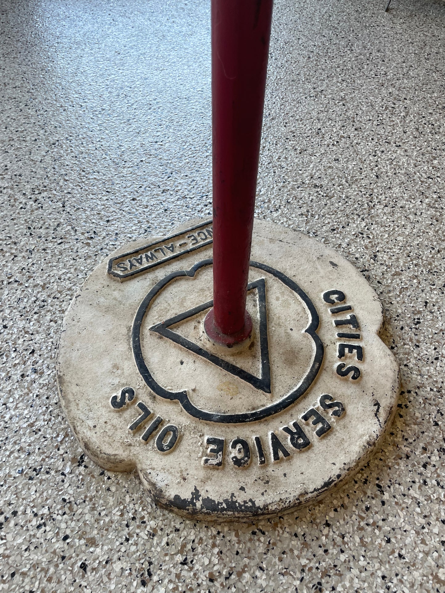 Cities Service Curb Sign Base