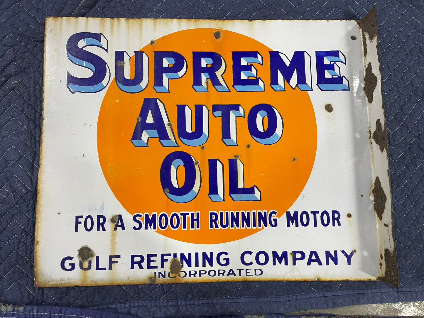 Gulf Supreme Auto Oil DSP Flange Sign