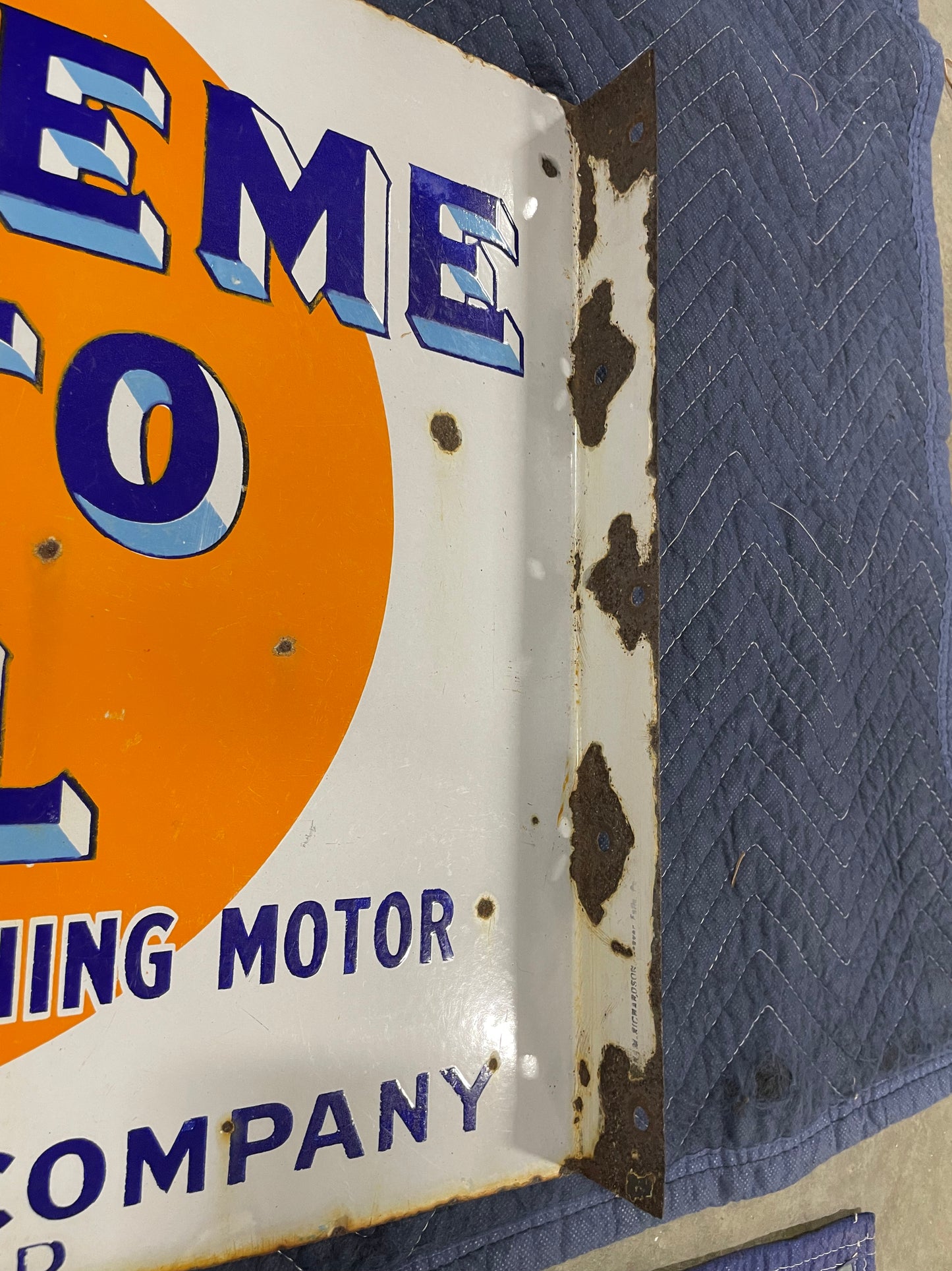 Gulf Supreme Auto Oil DSP Flange Sign