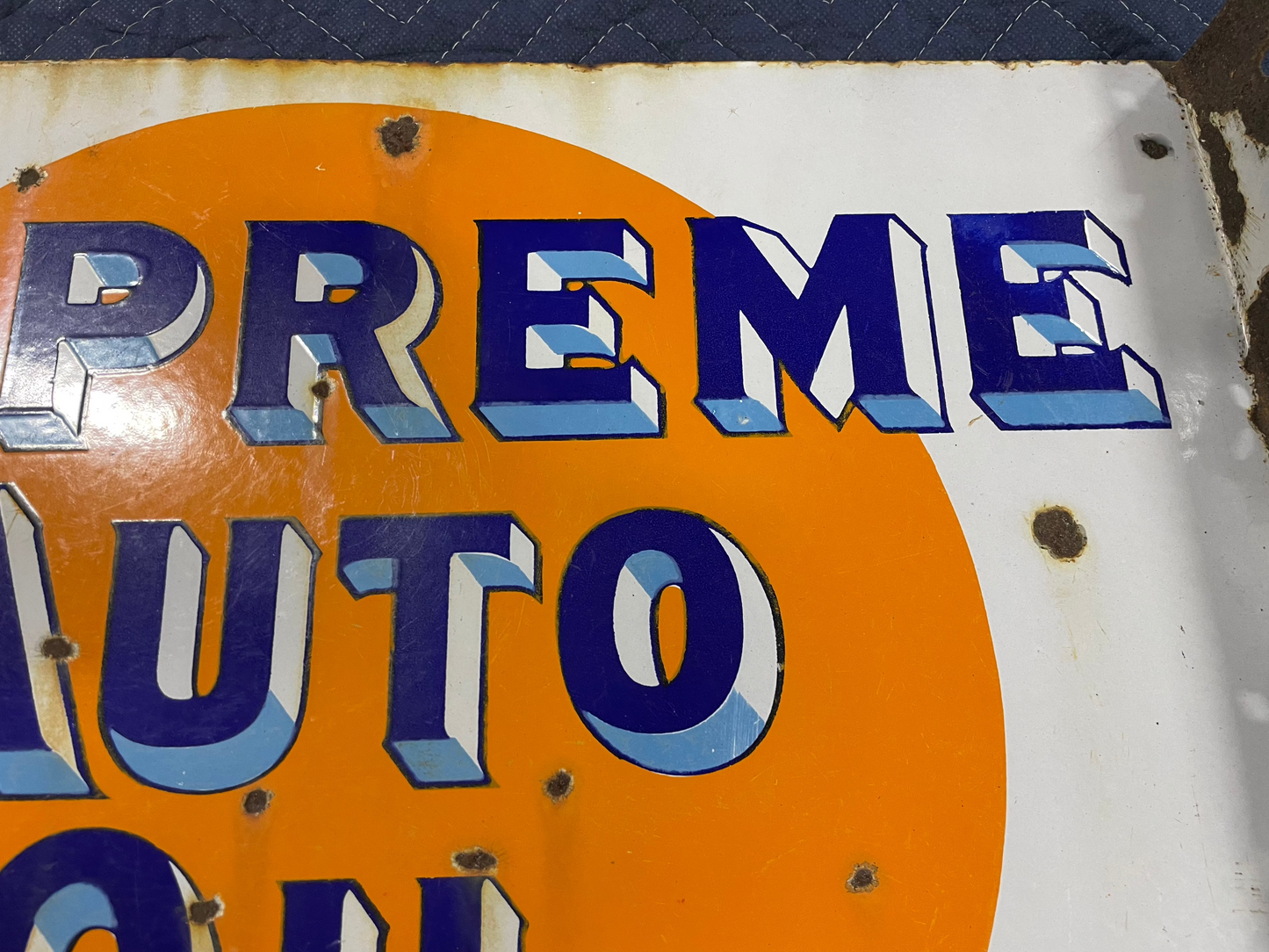 Gulf Supreme Auto Oil DSP Flange Sign