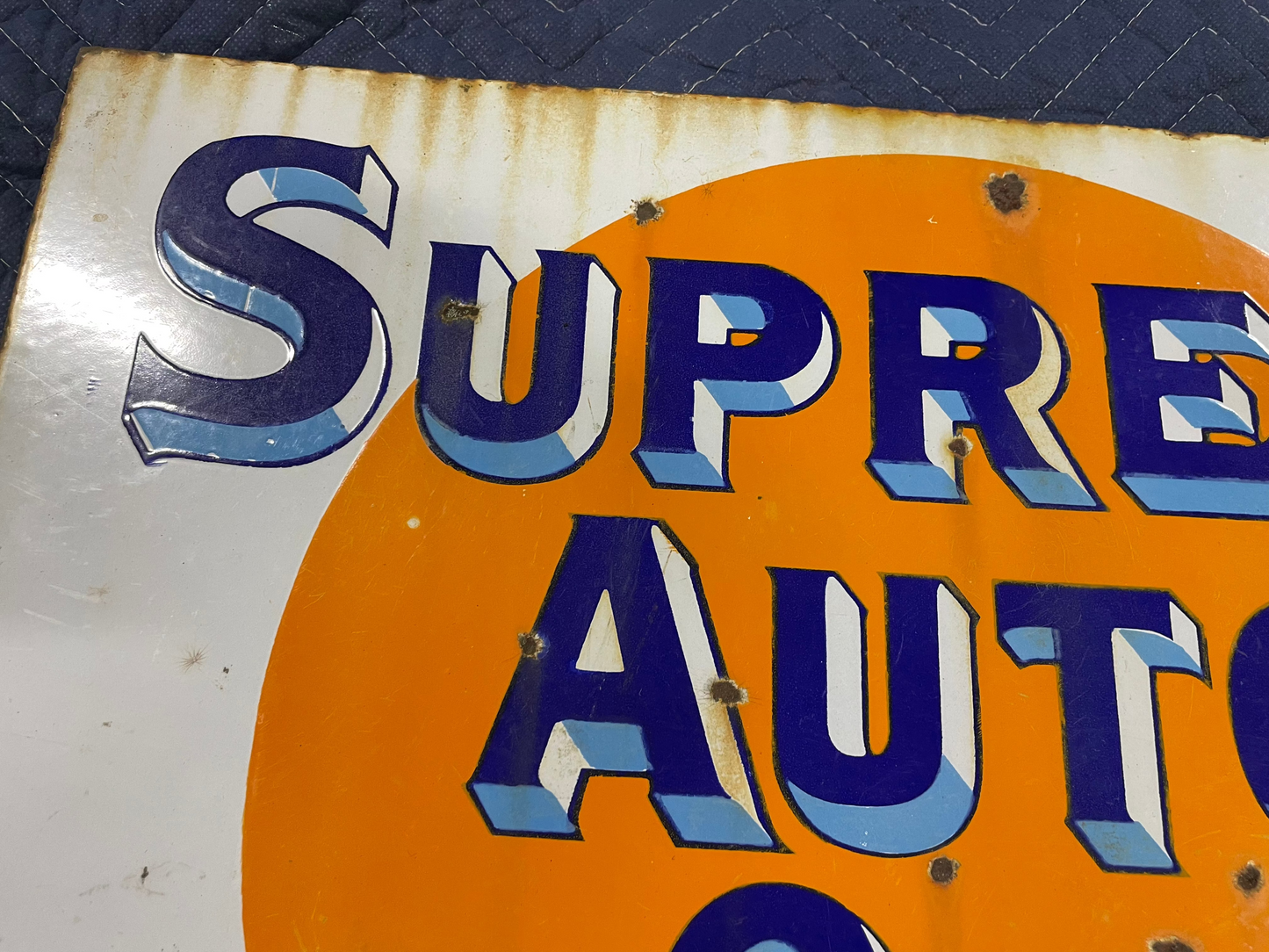 Gulf Supreme Auto Oil DSP Flange Sign