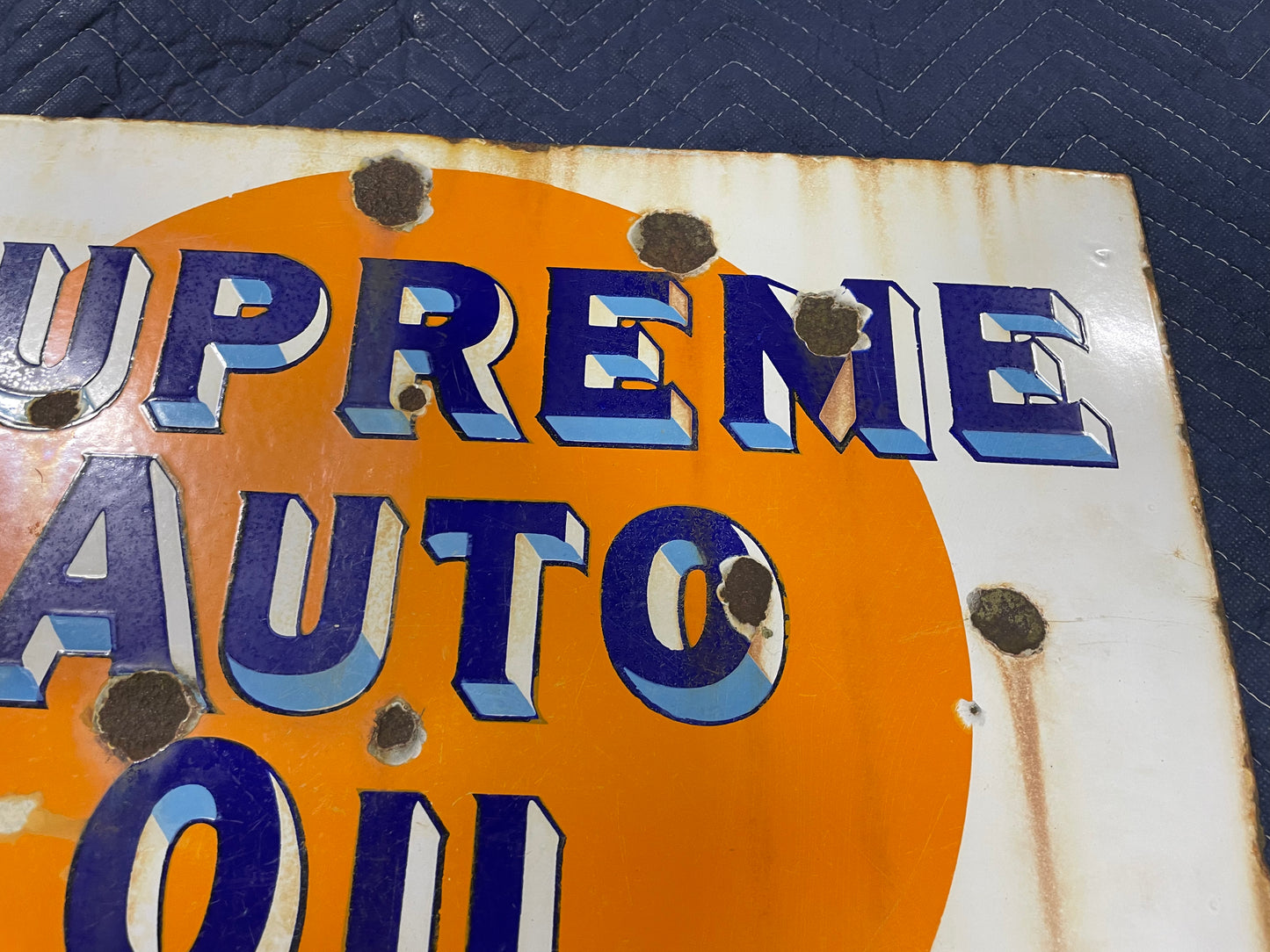 Gulf Supreme Auto Oil DSP Flange Sign